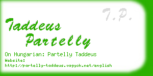 taddeus partelly business card